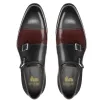 Height Increasing Black and Brown Leather Castle Monk Straps sold by Costoso Italiano