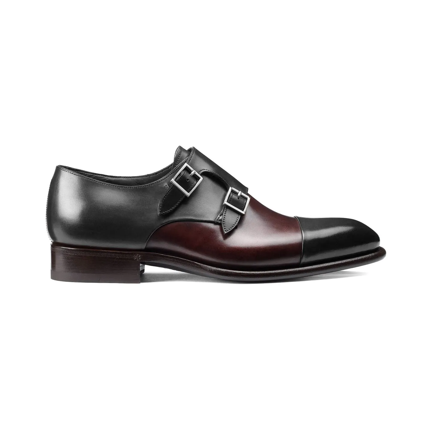 Height Increasing Black and Brown Leather Castle Monk Straps sold by Costoso Italiano product image thumbnail 2