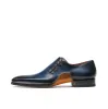 Flat Feet Shoes - Navy Blue Leather Cobar Oxfords Shoes with Arch Support sold by Costoso Italiano