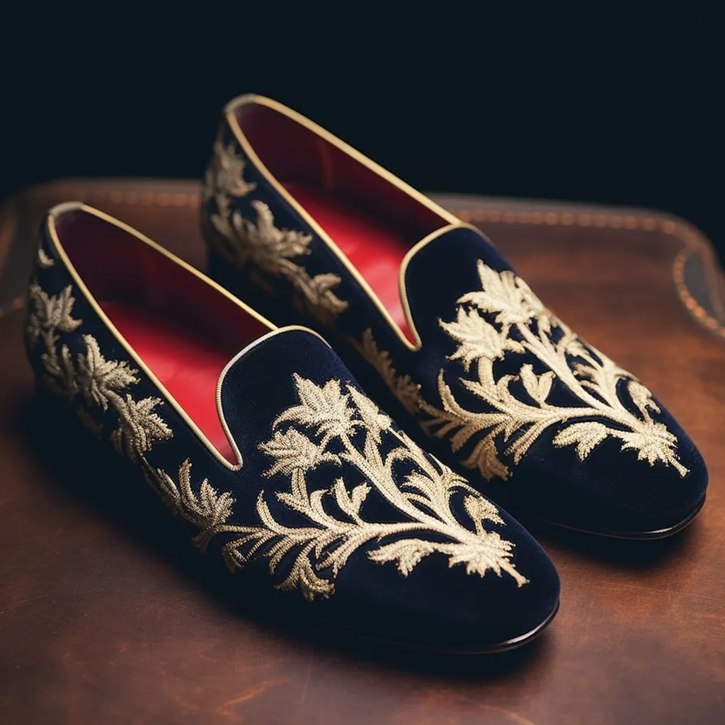 Black Velvet Hand Work Zardozi Peshawari Loafers | Wedding Shoes for Groom | Shoes for Haldi Mehendi Sangeet sold by Costoso Italiano