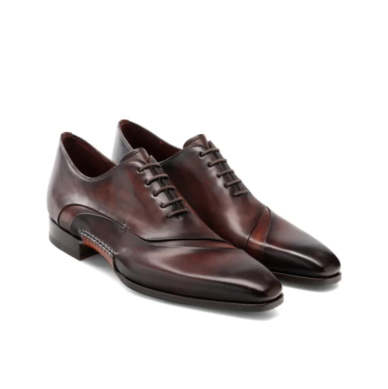 Height Increasing Brown Leather Coonamble Oxfords Shoes sold by Costoso Italiano
