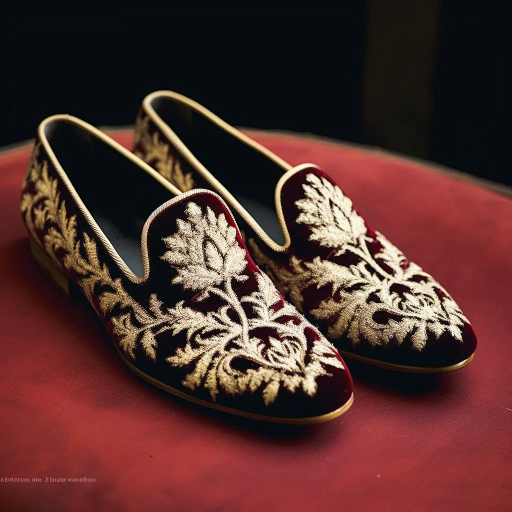 Wine Velvet Embroidery Work Peshawari Loafers | Wedding Shoes for Groom | Shoes for Haldi Mehendi Sangeet sold by Costoso Italiano