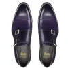 Height Increasing Purple Leather Castle Monk Straps sold by Costoso Italiano