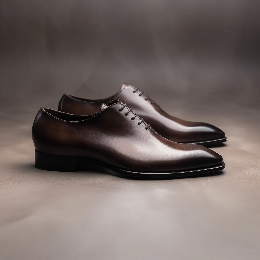 Brown Leather Carmac Whole Cut Oxfords with Poined Toe - Formal Shoes - SS23 - ITALIAN AW26 sold by Costoso Italiano