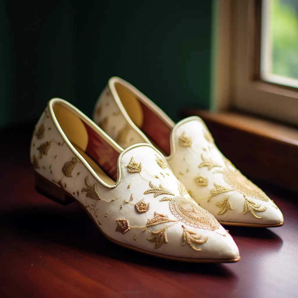 White Velvet Hand Work Zardozi Peshawari Loafers | Wedding Shoes for Groom | Shoes for Haldi Mehendi Sangeet sold by Costoso Italiano