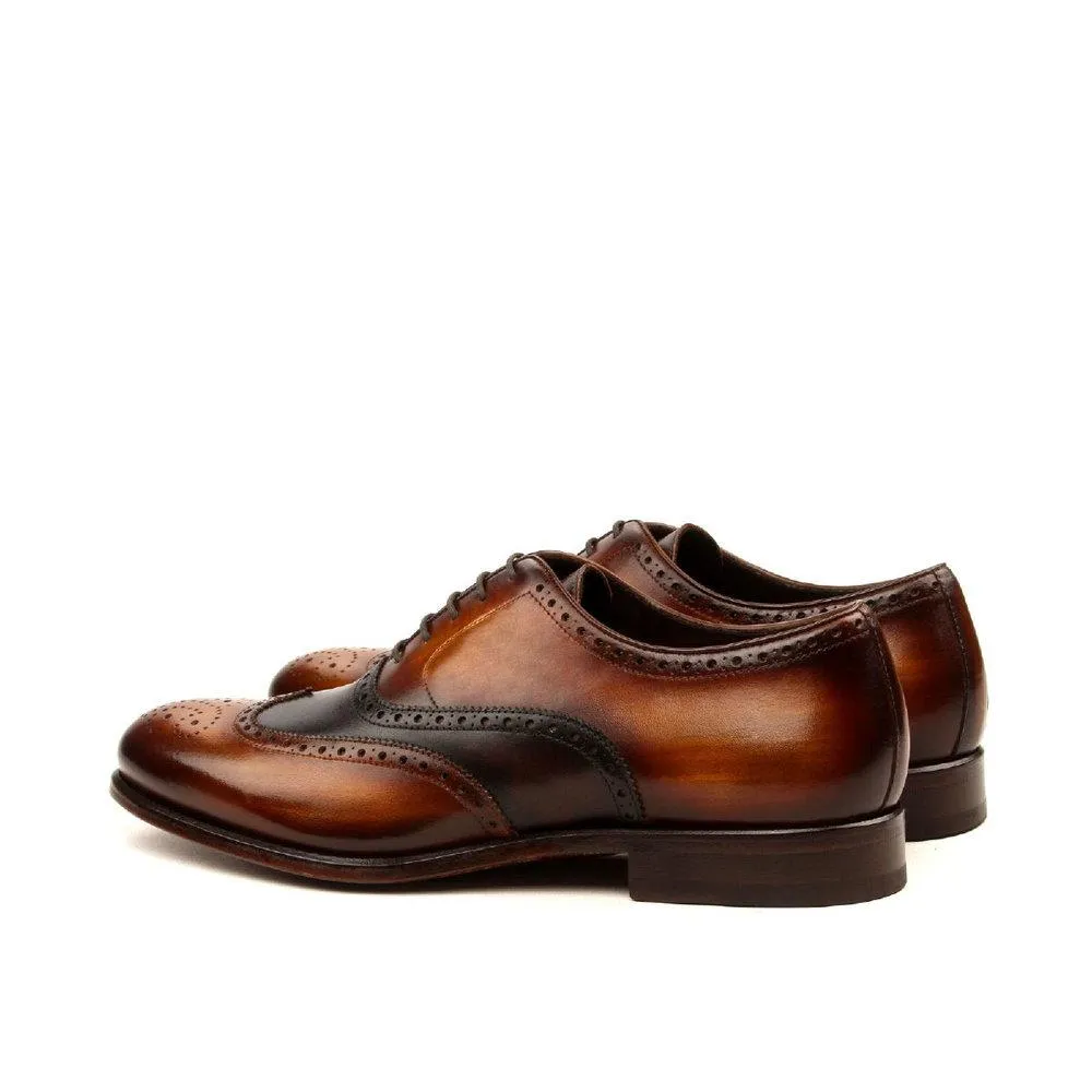 Flat Feet Shoes - Goodyear Welted Sabrosa Black Leather Croc Print Oxford With Violin Leather Sole with Arch Support sold by Costoso Italiano product image thumbnail 2