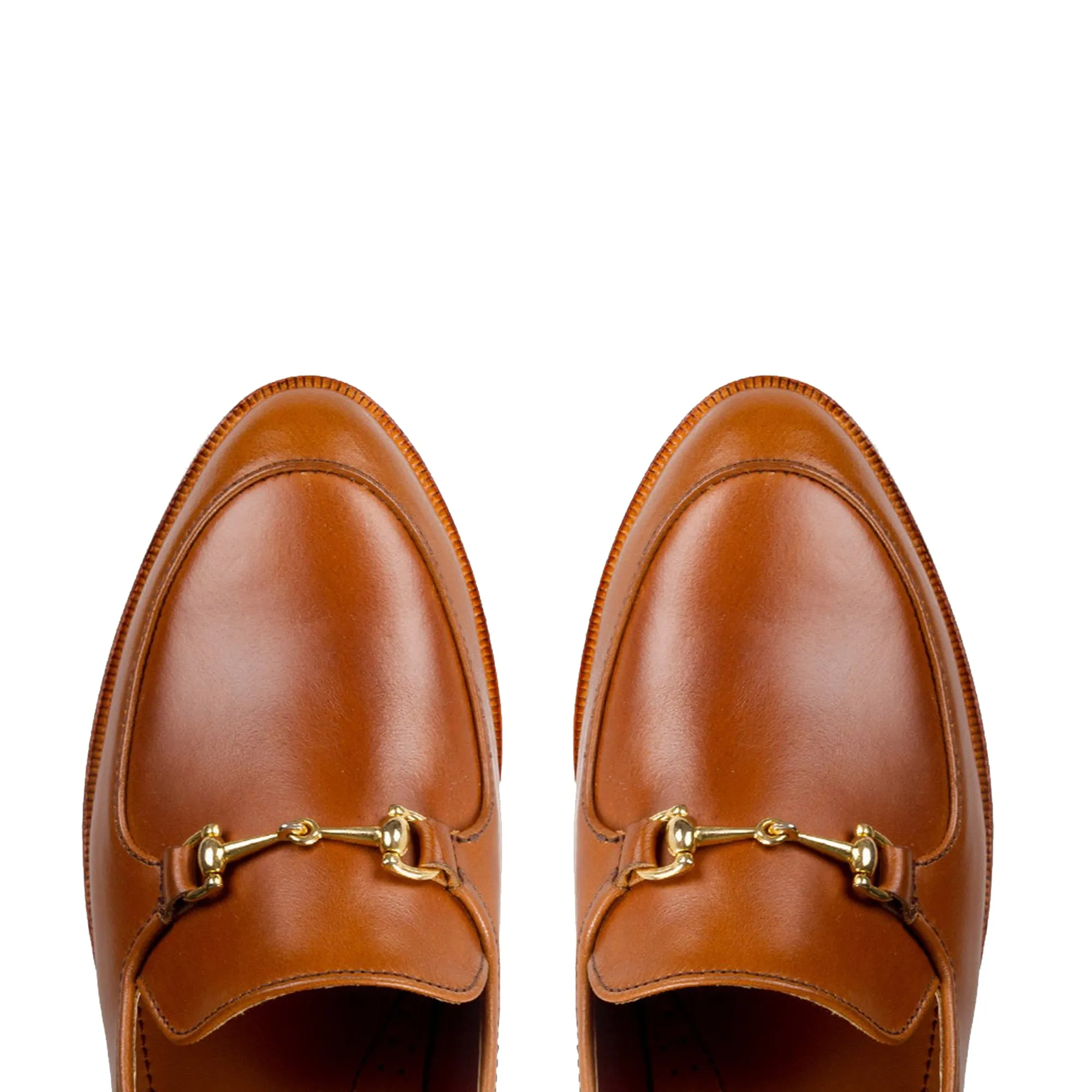 Tan Leather Penela Horsebit Collapsible Loafer Slippers sold by Costoso Italiano product image thumbnail 3