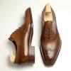 Tan Leather Cedara Brogue Wingtip Oxfords - Formal Shoes - ITALIAN AW26 sold by Costoso Italiano