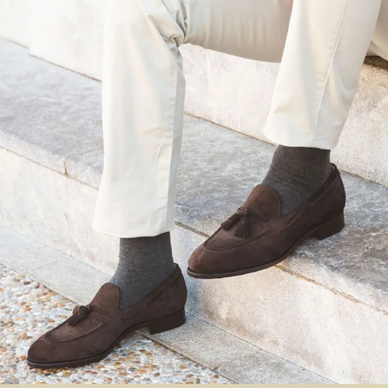 Brown Suede Bellarose Tassel Loafers - SS23 sold by Costoso Italiano