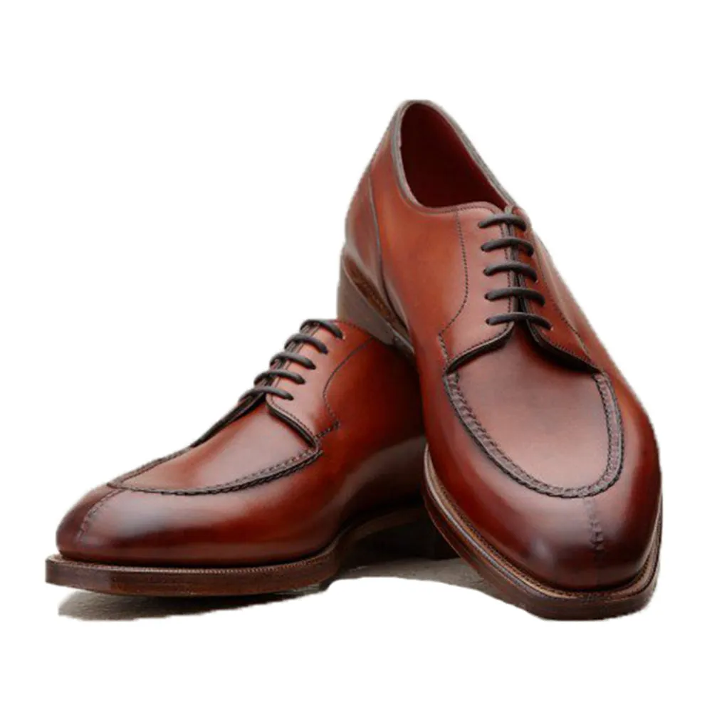 Height Increasing Fire Tan Leather Hamlet Derby Shoes sold by Costoso Italiano product image thumbnail 3