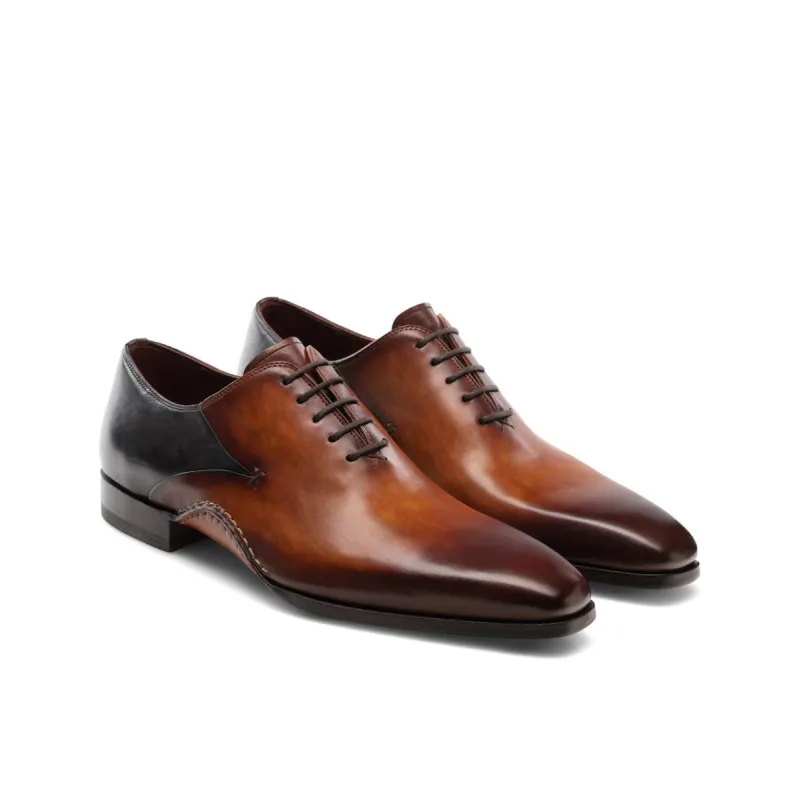 Height Increasing Black & Tan Leather Bowral Oxfords Shoes sold by Costoso Italiano