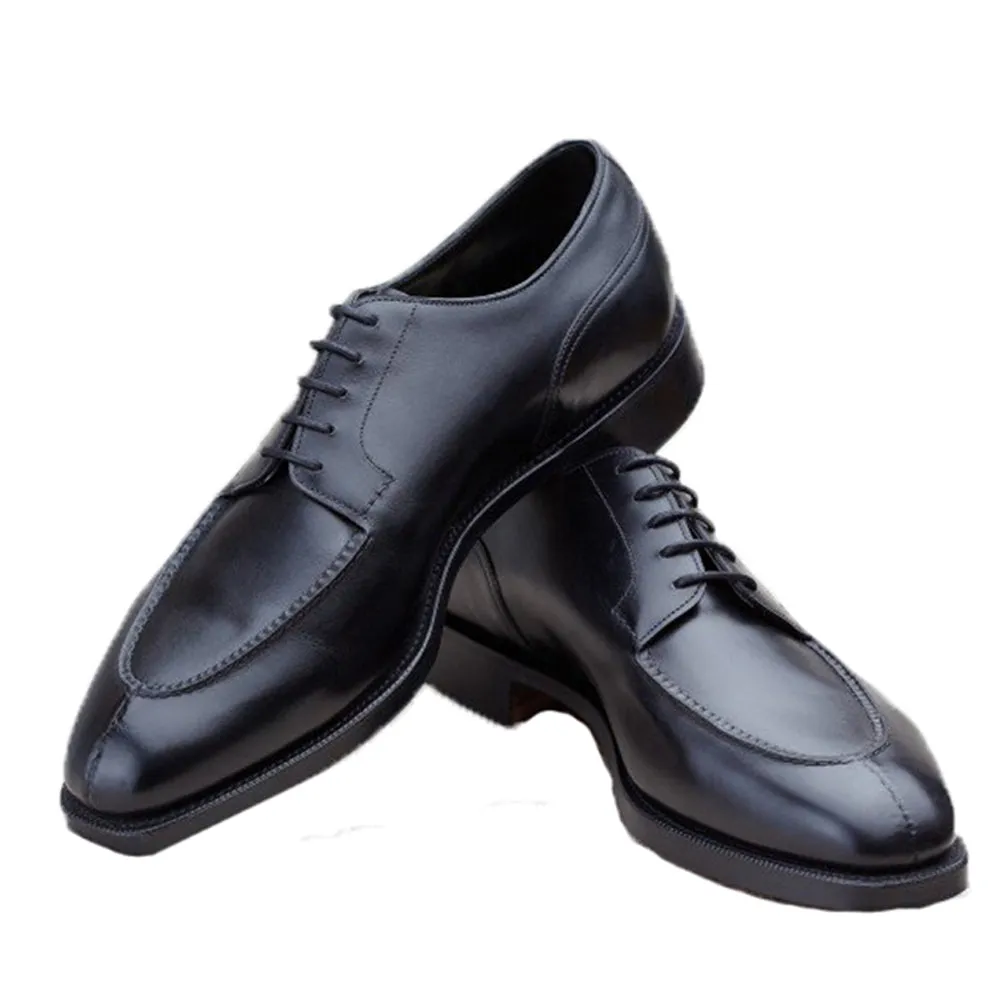 Height Increasing Black Leather Hamlet Derby Shoes sold by Costoso Italiano product image thumbnail 4