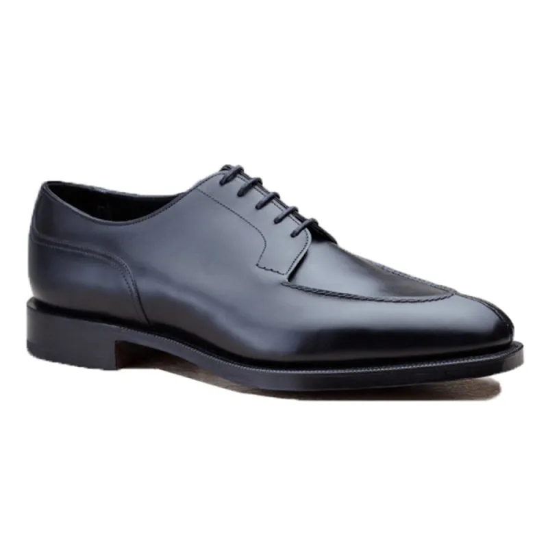 Height Increasing Black Leather Hamlet Derby Shoes sold by Costoso Italiano