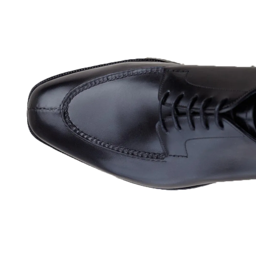 Height Increasing Black Leather Hamlet Derby Shoes sold by Costoso Italiano product image thumbnail 3