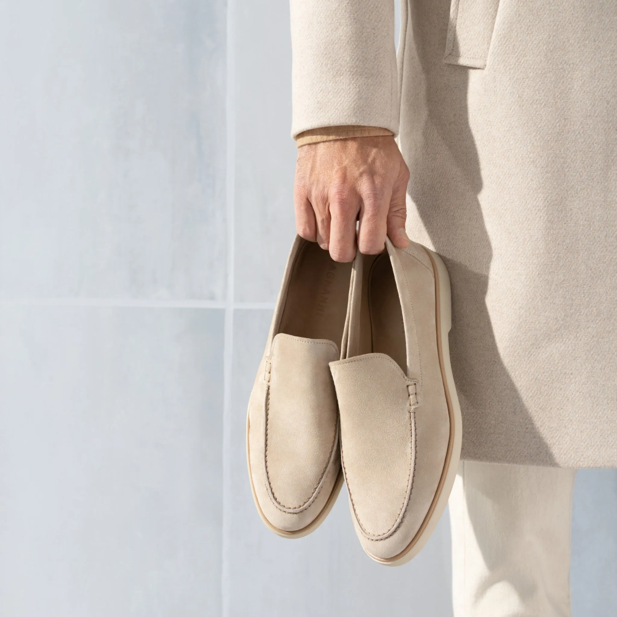 Cream Suede Libraria Loafers - Work Edition - ITALIAN Casual Shoes Collection AW26 sold by Costoso Italiano