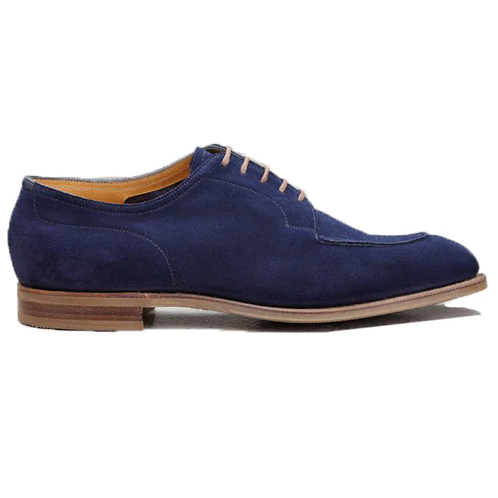 Height Increasing Navy Blue Suede Hamlet Derby Shoes sold by Costoso Italiano product image thumbnail 2