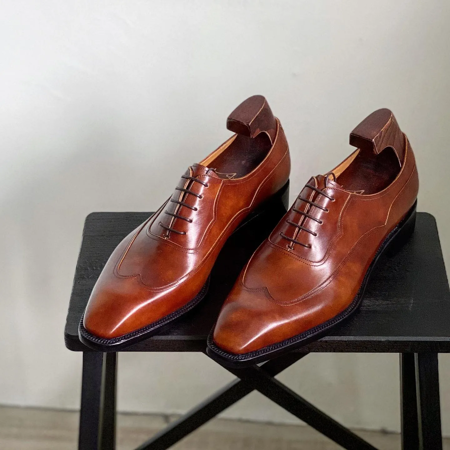 Tan Leather Ondara Wingtip Oxfords - Formal Shoes - AW24 sold by Costoso Italiano