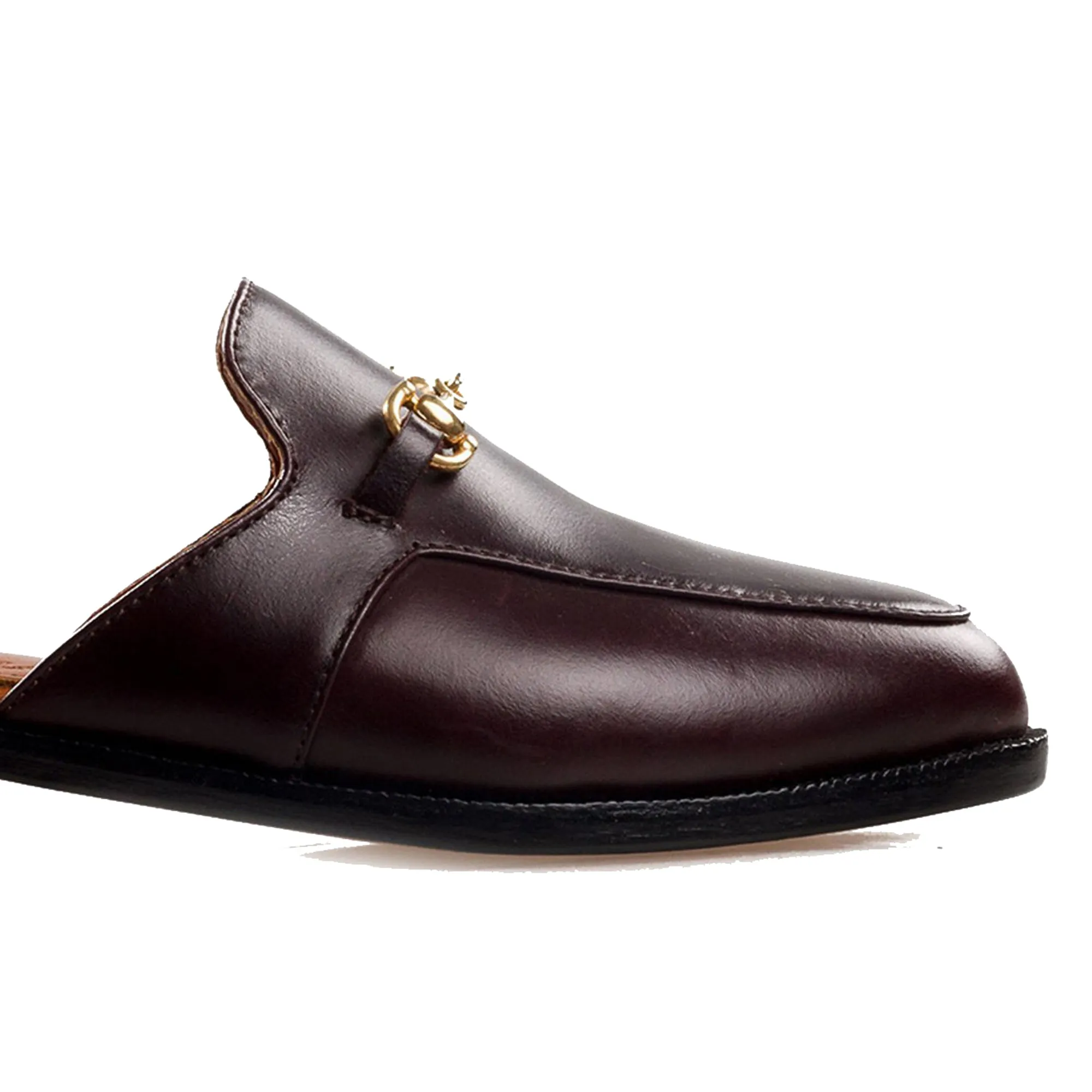 Brown Leather Loures Horsebit Slippers sold by Costoso Italiano product image thumbnail 2