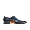 Height Increasing Navy Blue Leather Cobar Oxfords Shoes sold by Costoso Italiano