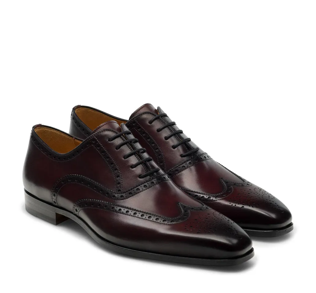 Brown Leather Corvin Brogue Wingtip Oxfords - Formal Shoes - AW24 sold by Costoso Italiano product image thumbnail 3