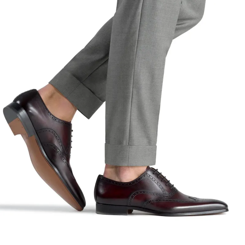 Brown Leather Corvin Brogue Wingtip Oxfords - Formal Shoes - AW24 sold by Costoso Italiano