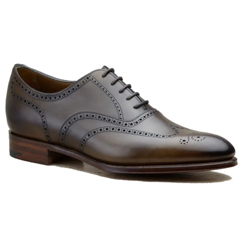 Height Increasing Olive Green Leather Wealden Oxfords sold by Costoso Italiano