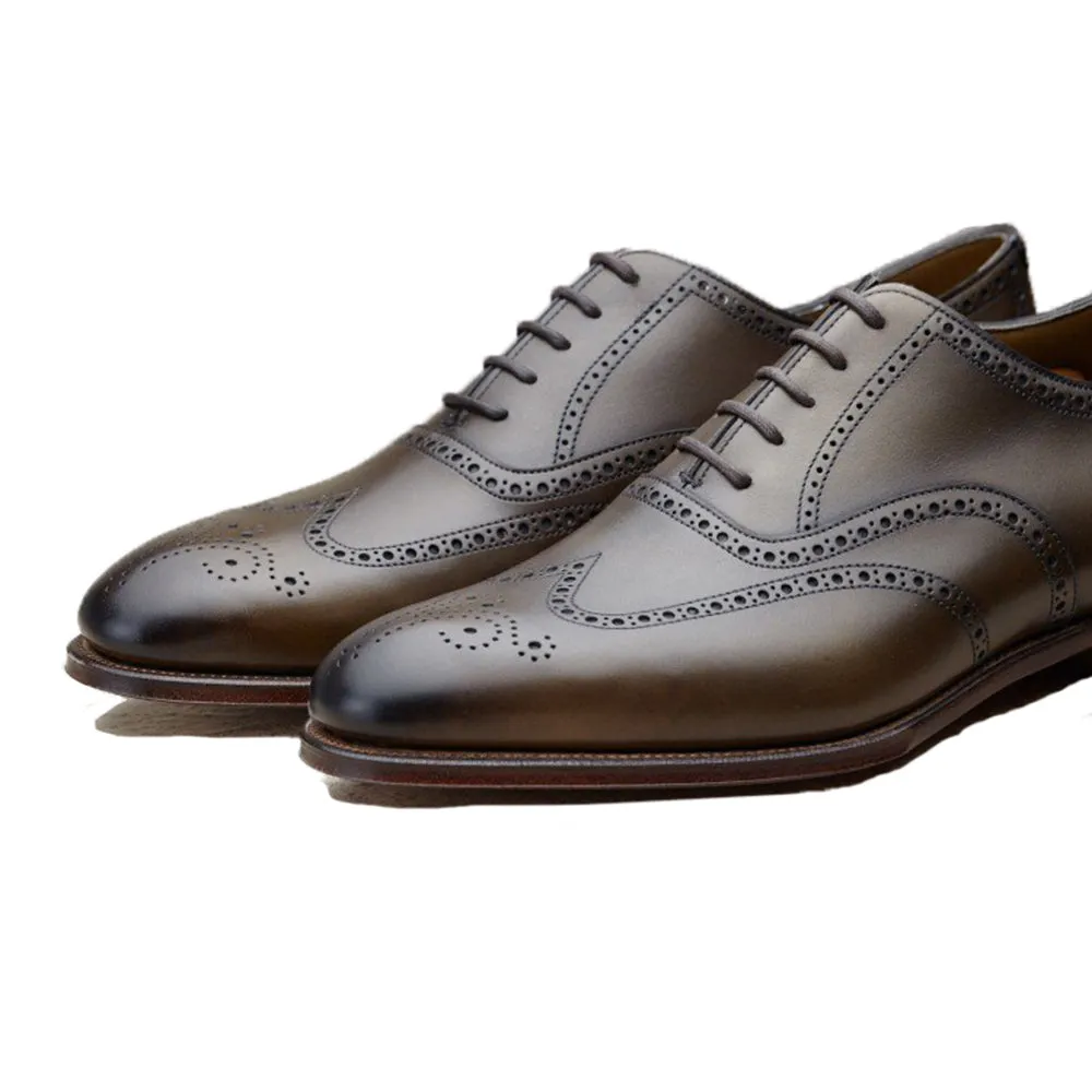 Height Increasing Olive Green Leather Wealden Oxfords sold by Costoso Italiano product image thumbnail 4