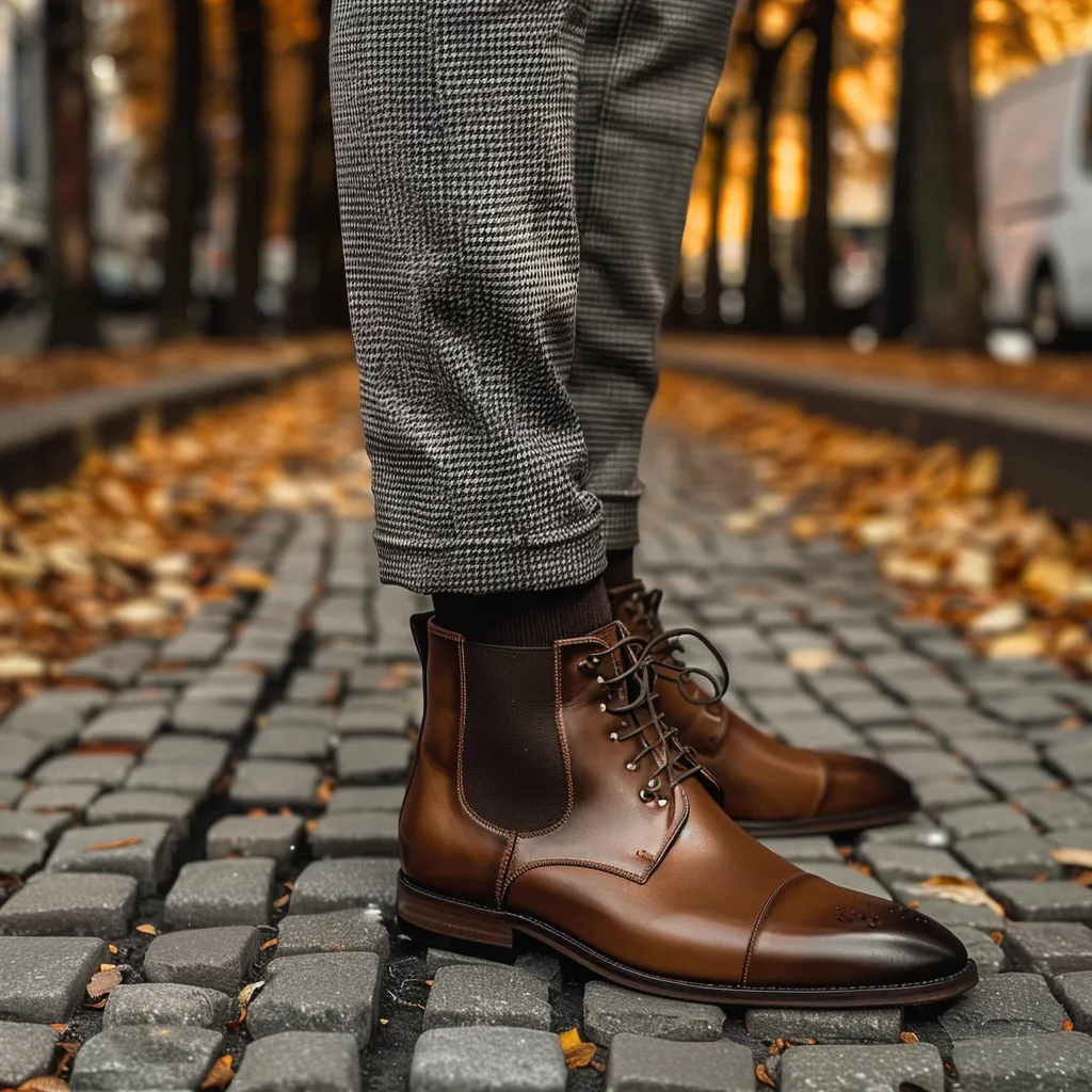 Brown Leather Generoso Chukka Boot sold by Costoso Italiano