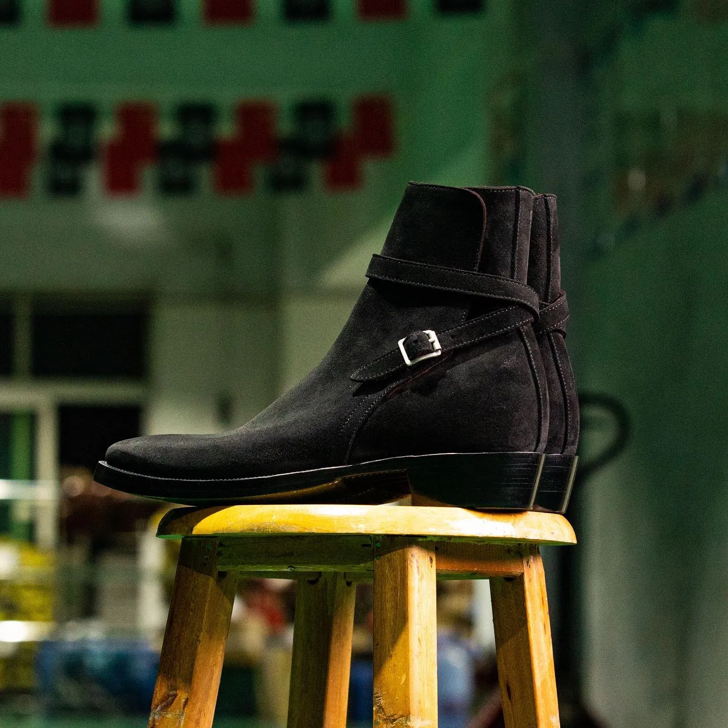 Black Suede Leather Frosty Slip On Jodhpur Boots - Summer 2024 Collection sold by Costoso Italiano product image thumbnail 3