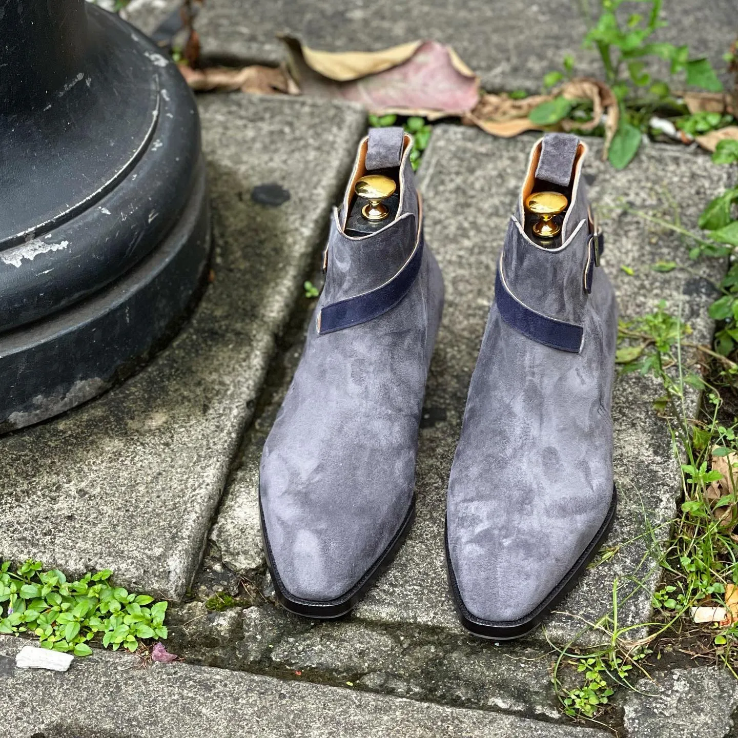 Grey Suede Albon Slip On Jodhpur Boots - AW24 sold by Costoso Italiano