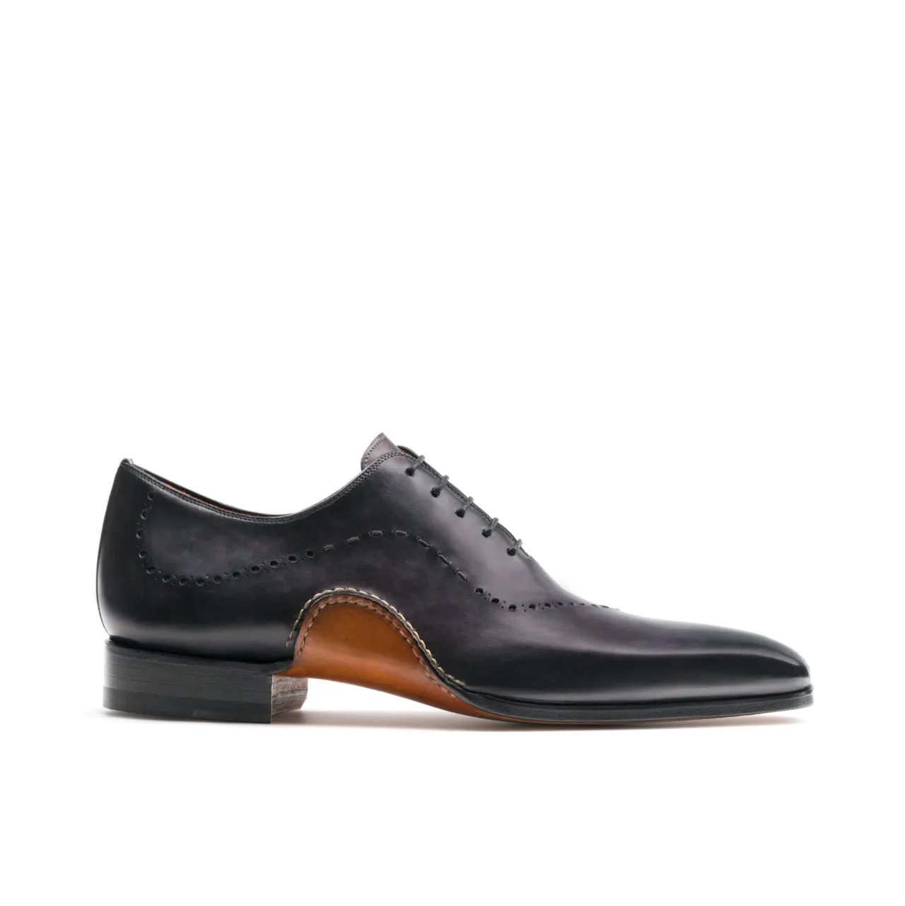 Height Increasing Black Leather Camden Oxfords Shoes sold by Costoso Italiano product image thumbnail 2