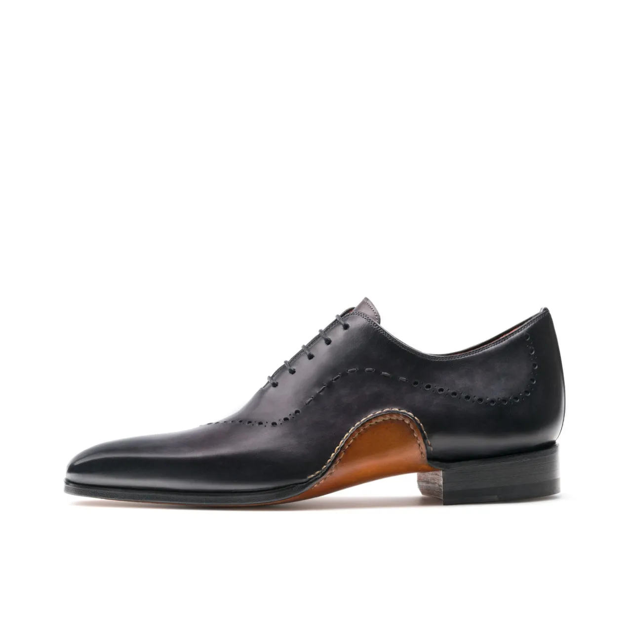 Height Increasing Black Leather Camden Oxfords Shoes sold by Costoso Italiano product image thumbnail 3