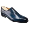 Navy Blue Leather Clapton Brogue Oxfords sold by Costoso Italiano