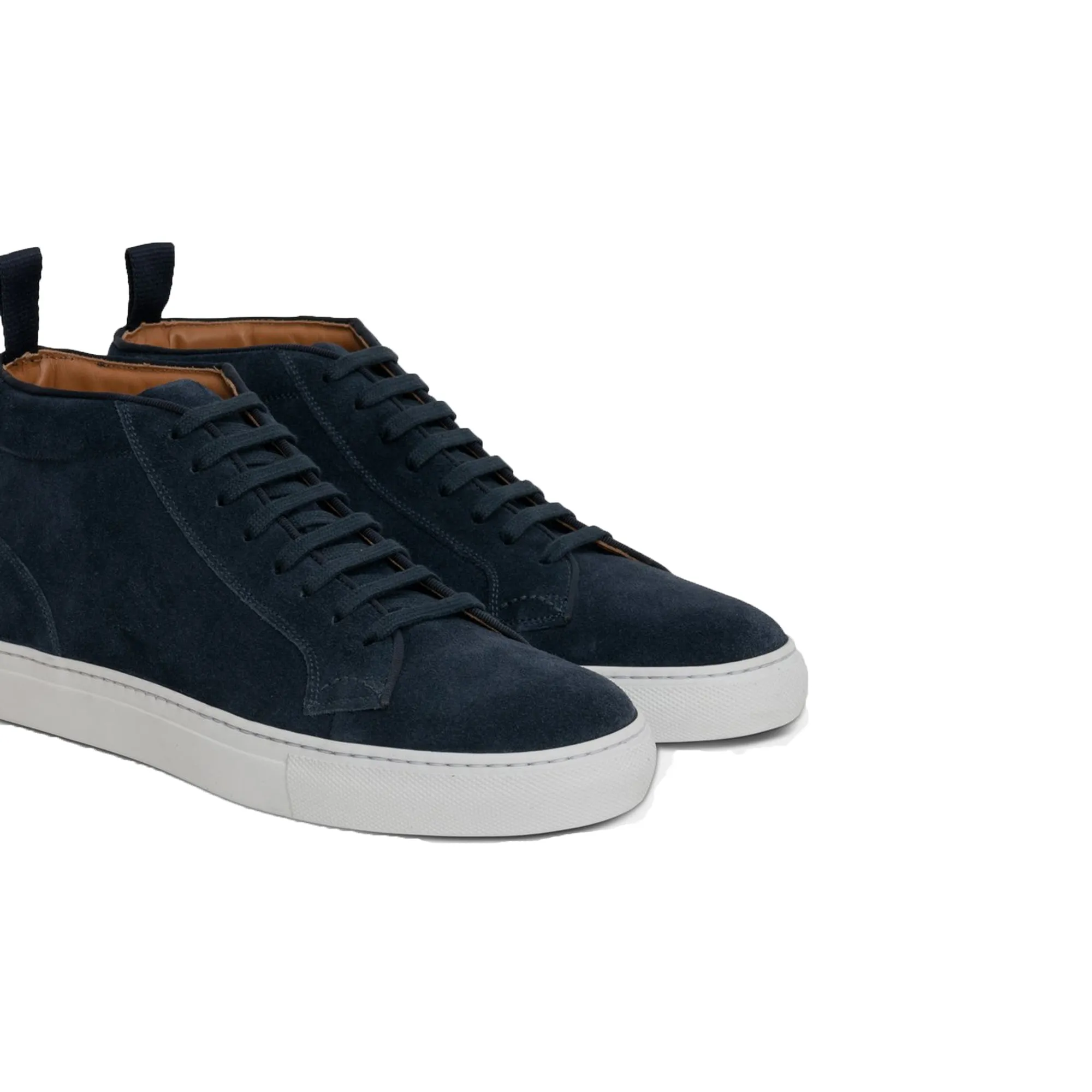 Navy Blue Suede Leather Angus Sneaker Boots sold by Costoso Italiano product image thumbnail 2