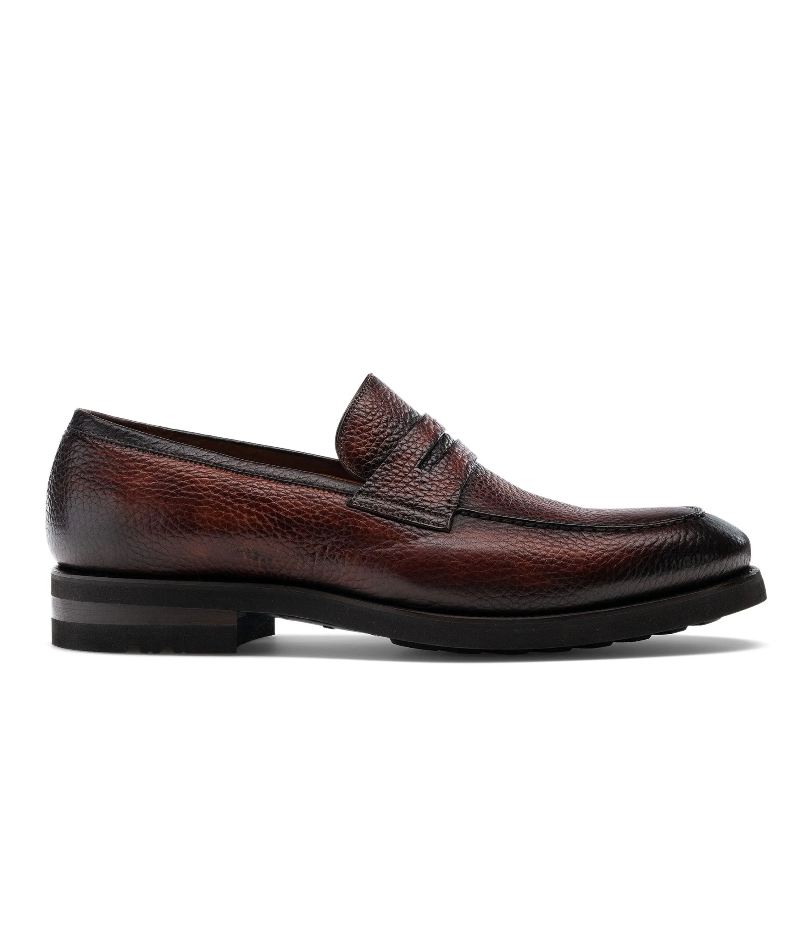 Flat Feet Shoes - Brown Leather Montreal Chunky Loafers with Arch Support sold by Costoso Italiano product image thumbnail 2