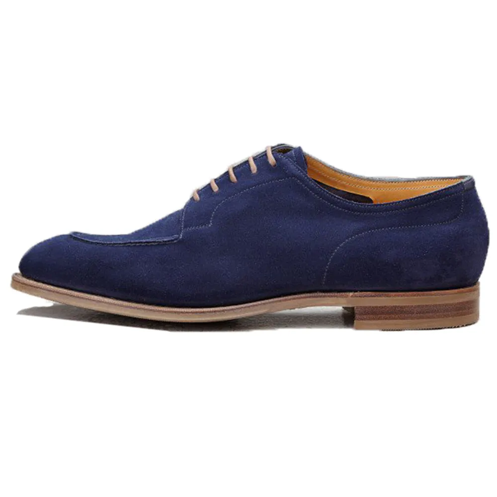 Navy Blue Suede Hamlet Derby Shoes sold by Costoso Italiano product image thumbnail 3