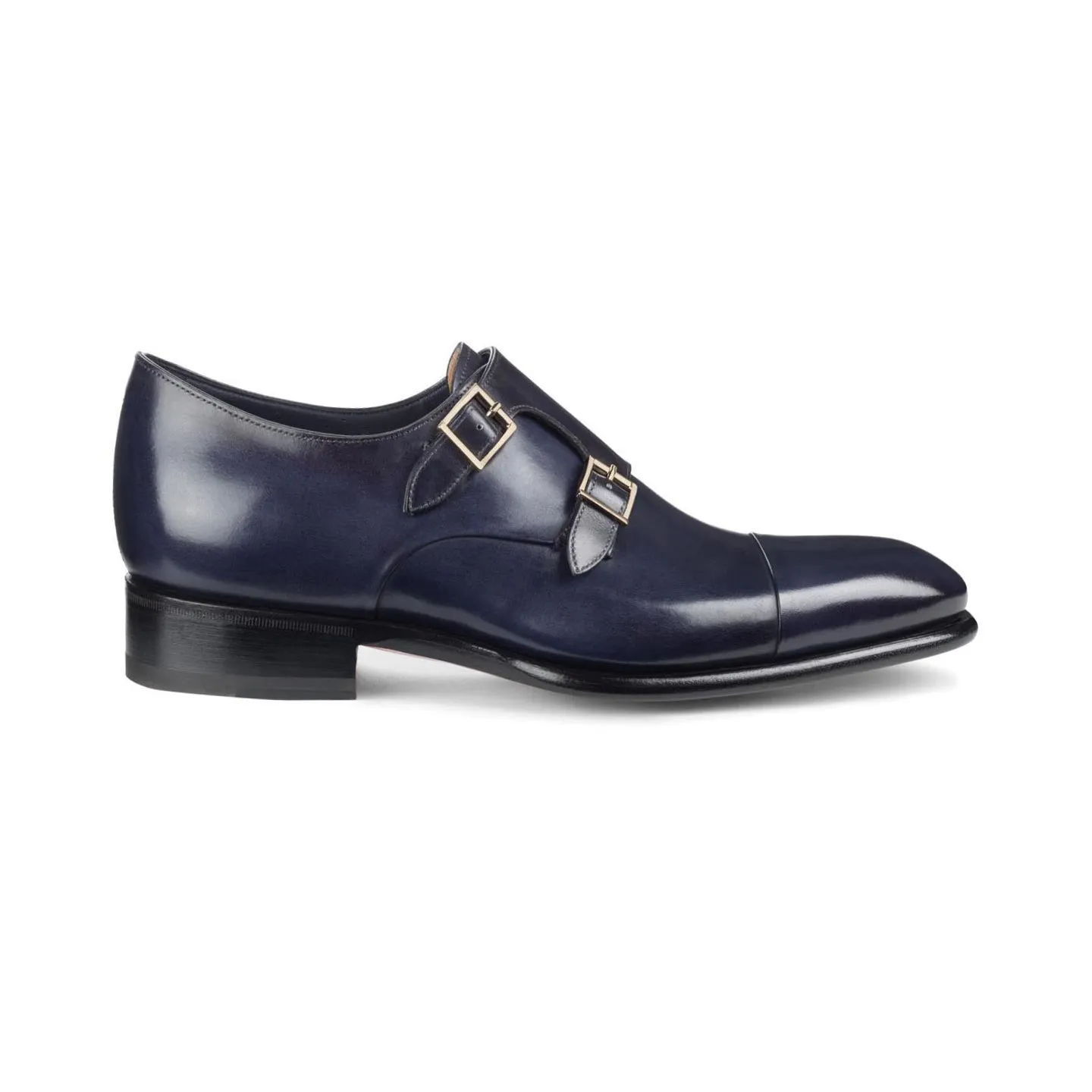 Height Increasing Navy Blue Leather Castle Monk Straps sold by Costoso Italiano product image thumbnail 3
