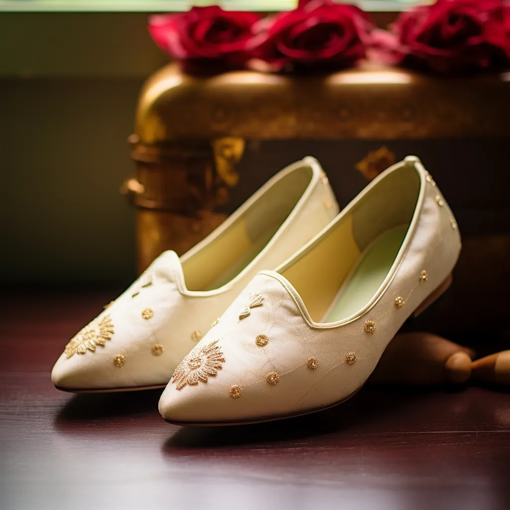 White Velvet Hand Work Zardozi Peshawari Loafers | Wedding Shoes for Groom | Shoes for Haldi Mehendi Sangeet sold by Costoso Italiano