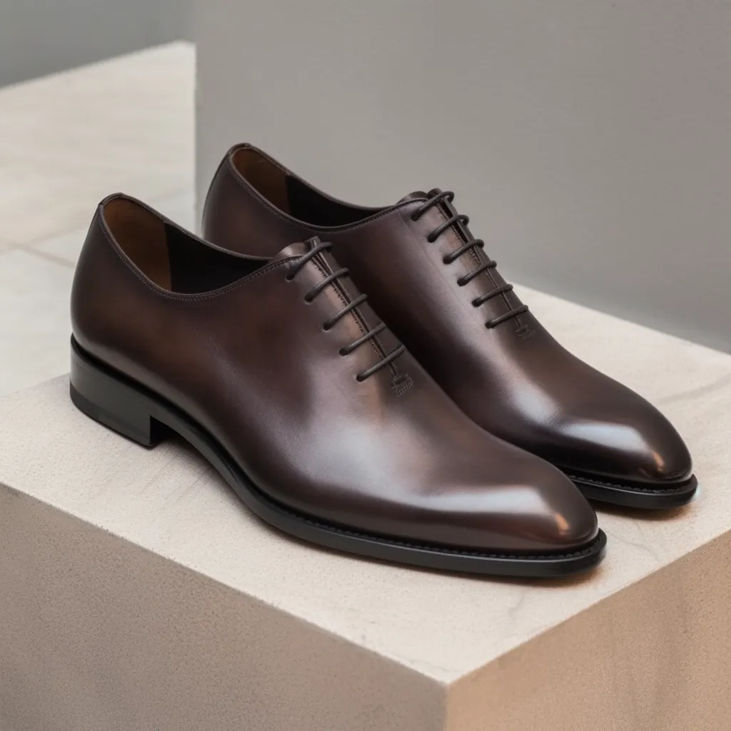 Brown Leather Amarys Whole Cut Oxfords - Formal Shoes - SS23 sold by Costoso Italiano