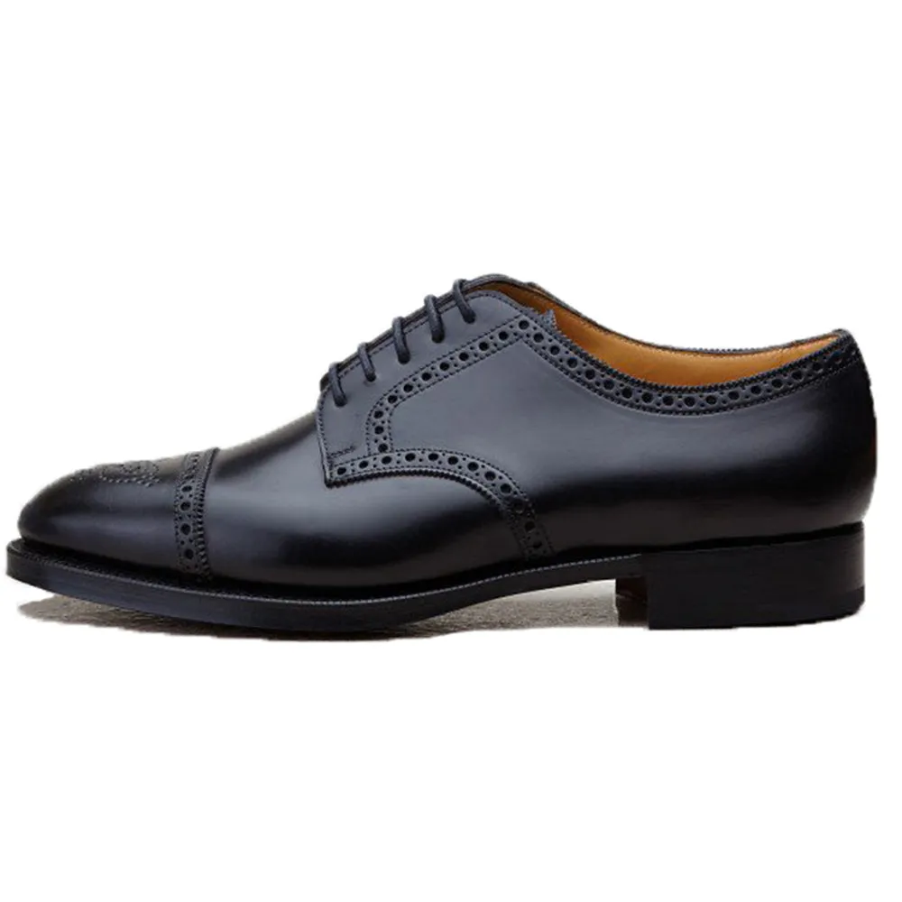 Black Leather Friars Brogue Derby Shoes sold by Costoso Italiano product image thumbnail 2