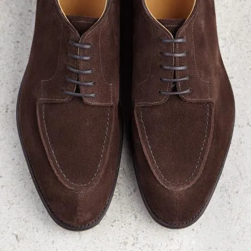 Flat Feet Shoes - Brown Suede Hamlet Derby Shoes with Arch Support sold by Costoso Italiano product image thumbnail 4
