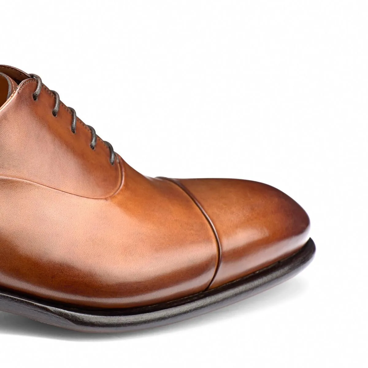Tan Suede Leather Woodford Balmoral Toe Cap Oxfords - Formal Shoes sold by Costoso Italiano product image thumbnail 4