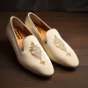 White Velvet Embroidery Work Peshawari Loafers | Wedding Shoes for Groom | Shoes for Haldi Mehendi Sangeet sold by Costoso Italiano