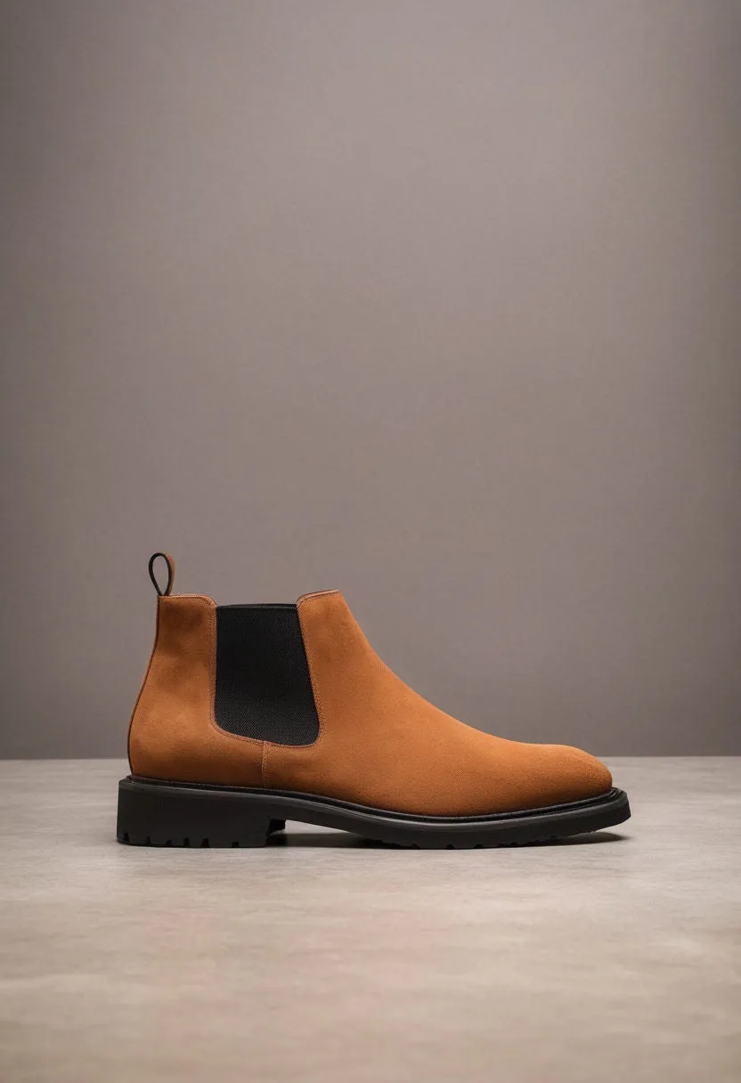 Tan Suede Leather Grayson Chelsea Boot sold by Costoso Italiano product image thumbnail 2