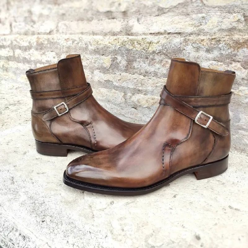Brown Leather Montana Jodhpur Boots sold by Costoso Italiano