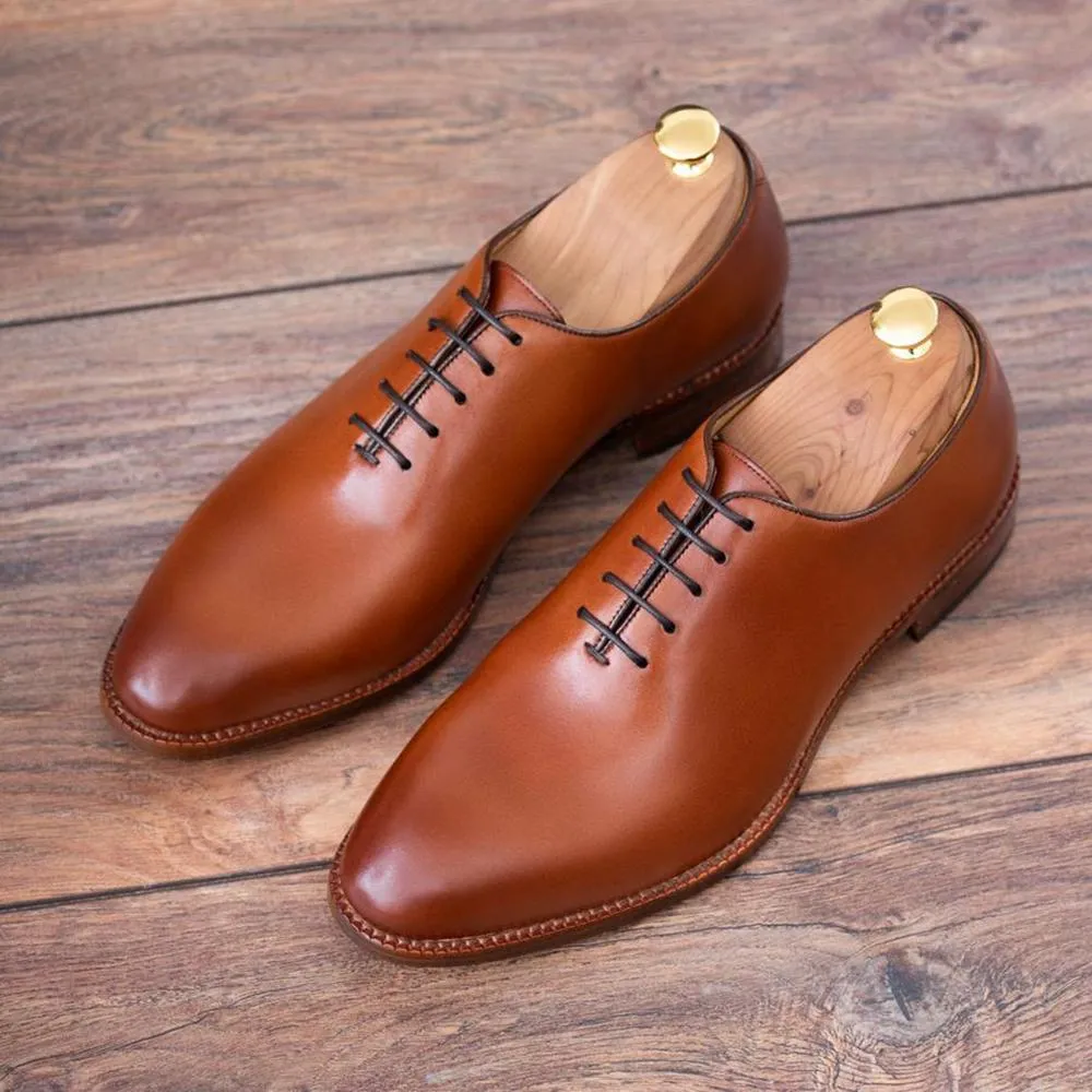 Flat Feet Shoes - Tan Leather Drayton One Cut Oxfords with Arch Support sold by Costoso Italiano product image thumbnail 5