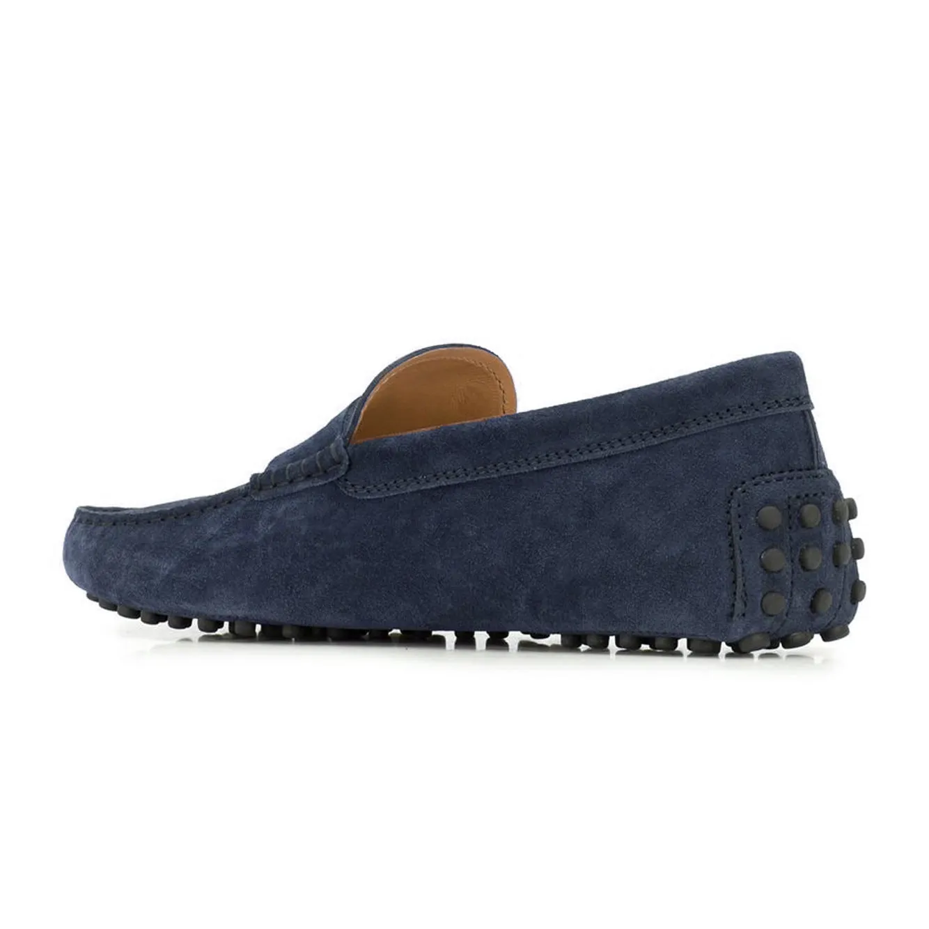 Height Increasing Navy Blue Suede Alcalde Penny Driving Loafers sold by Costoso Italiano product image thumbnail 4