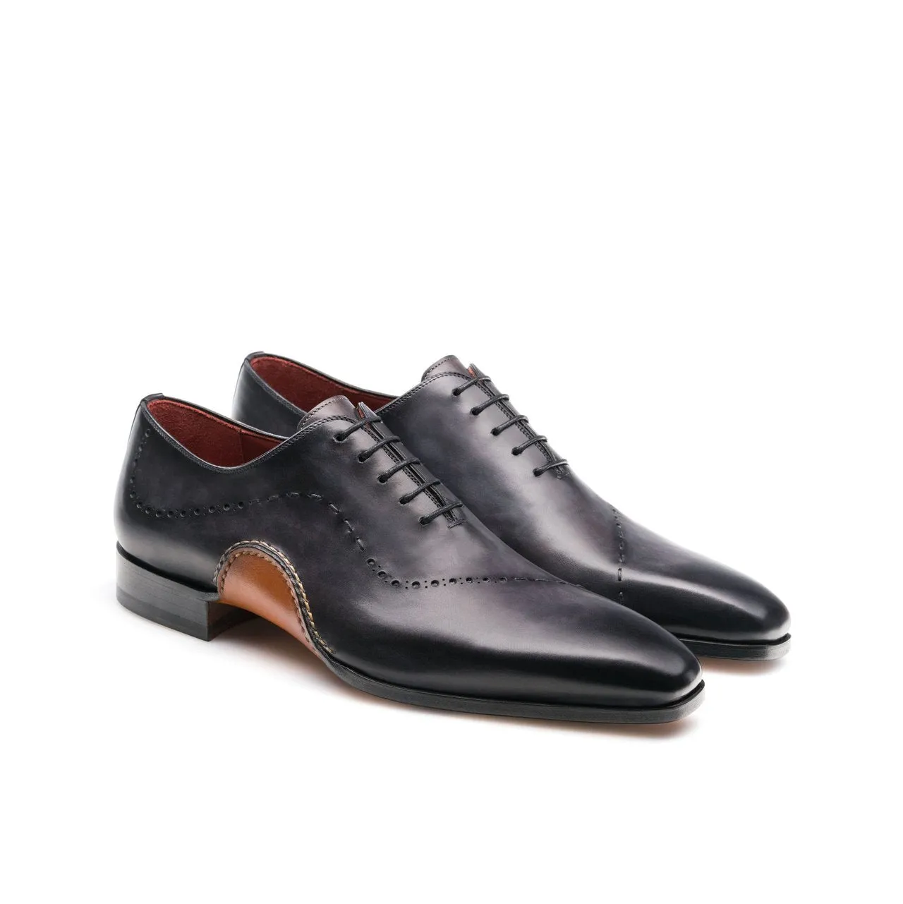 Flat Feet Shoes - Black Leather Camden Oxfords Shoes with Arch Support sold by Costoso Italiano