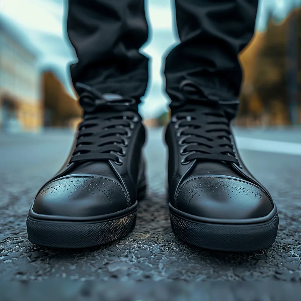 Black Leather Lace Up Crystal Crest Sneakers With White Sole - Summer 2024 Collection sold by Costoso Italiano