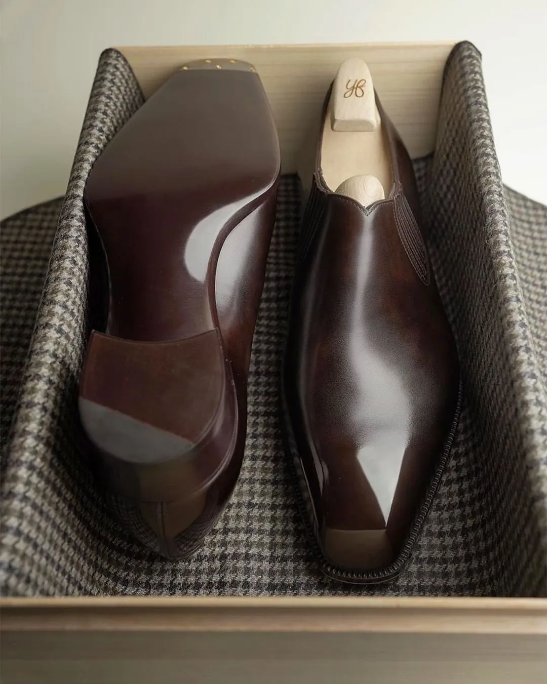 Height Increasing Brown Leather Leander Slip On Loafers - Formal Shoes - SS23 sold by Costoso Italiano
